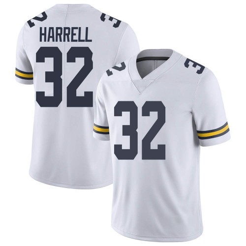Jaylen Harrell Michigan Wolverines Men's NCAA #32 White Limited Brand Jordan College Stitched Football Jersey TJJ6754KI